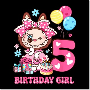 Birthday Girl Labubu Posters and Art